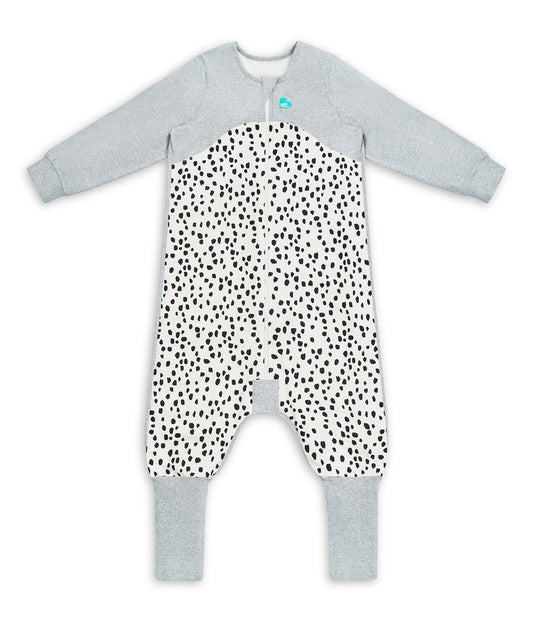 Sleep Suit Long Sleeve 1.0 TOG Organic Cotton White Animal