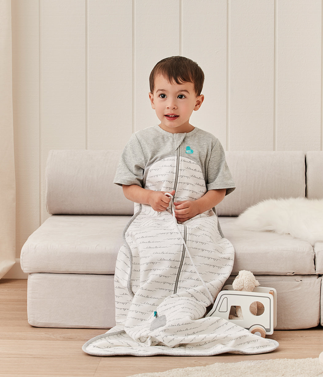 Sleep Bag Short Sleeve 1.5 TOG Organic Cotton White Dreamer