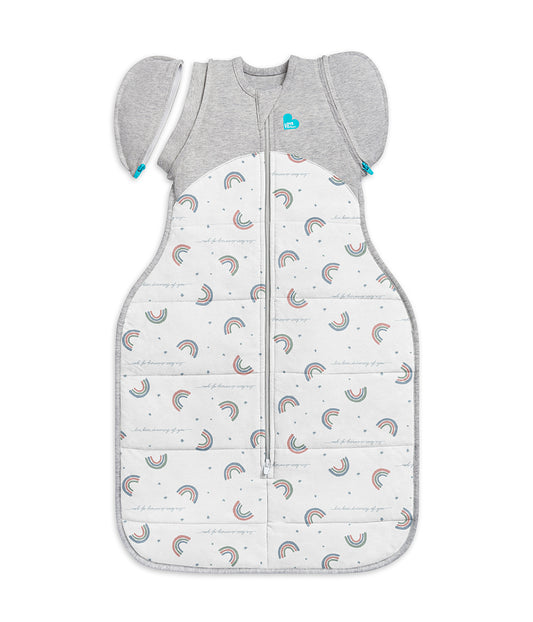 Swaddle Up™ Transition Bag 2.5 TOG Cotton White Rainbow Dream