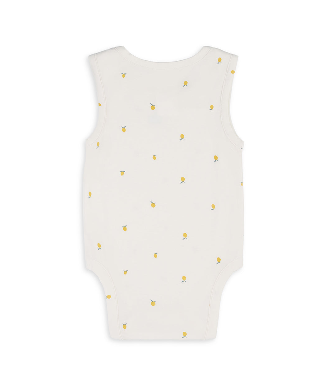 Bodysuit Sleeveless Snug Fit Viscose from Bamboo Cream Lemons