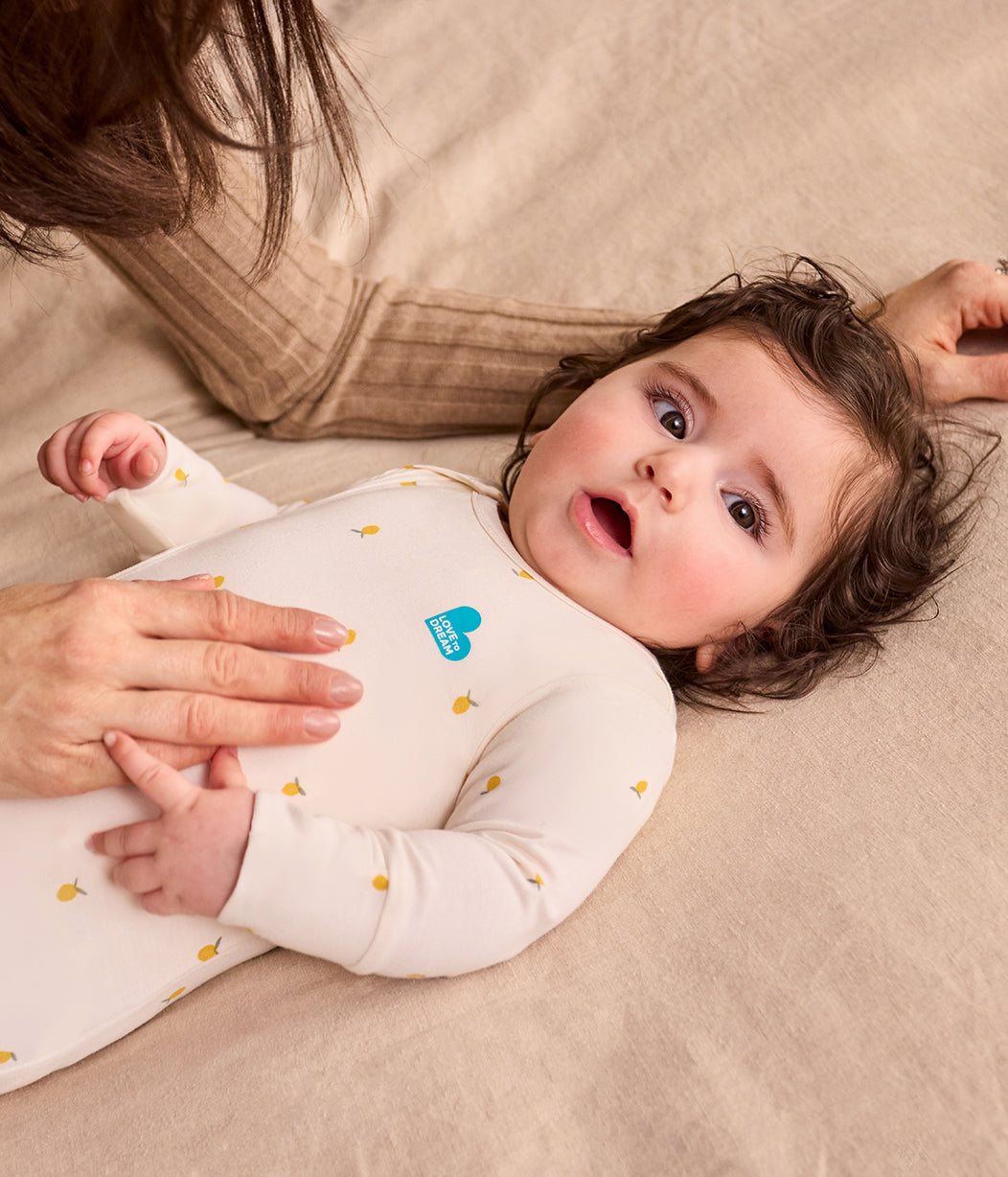 Romper Snug Fit Viscose from Bamboo Cream Lemons