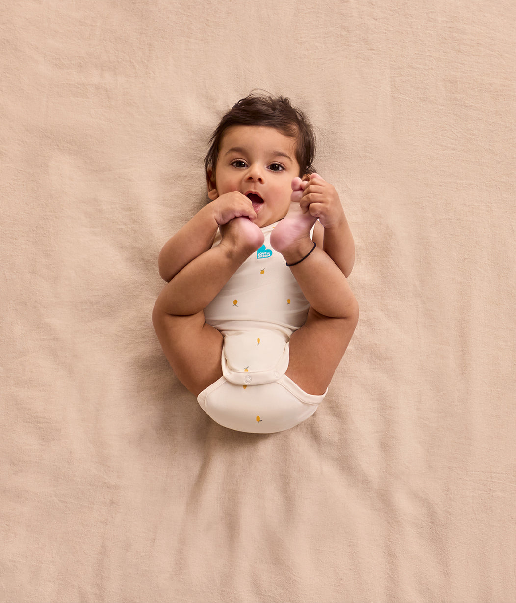 Bodysuit Sleeveless Snug Fit Viscose from Bamboo Cream Lemons