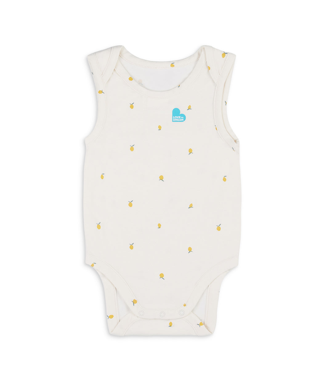 Bodysuit Sleeveless Snug Fit Viscose from Bamboo Cream Lemons