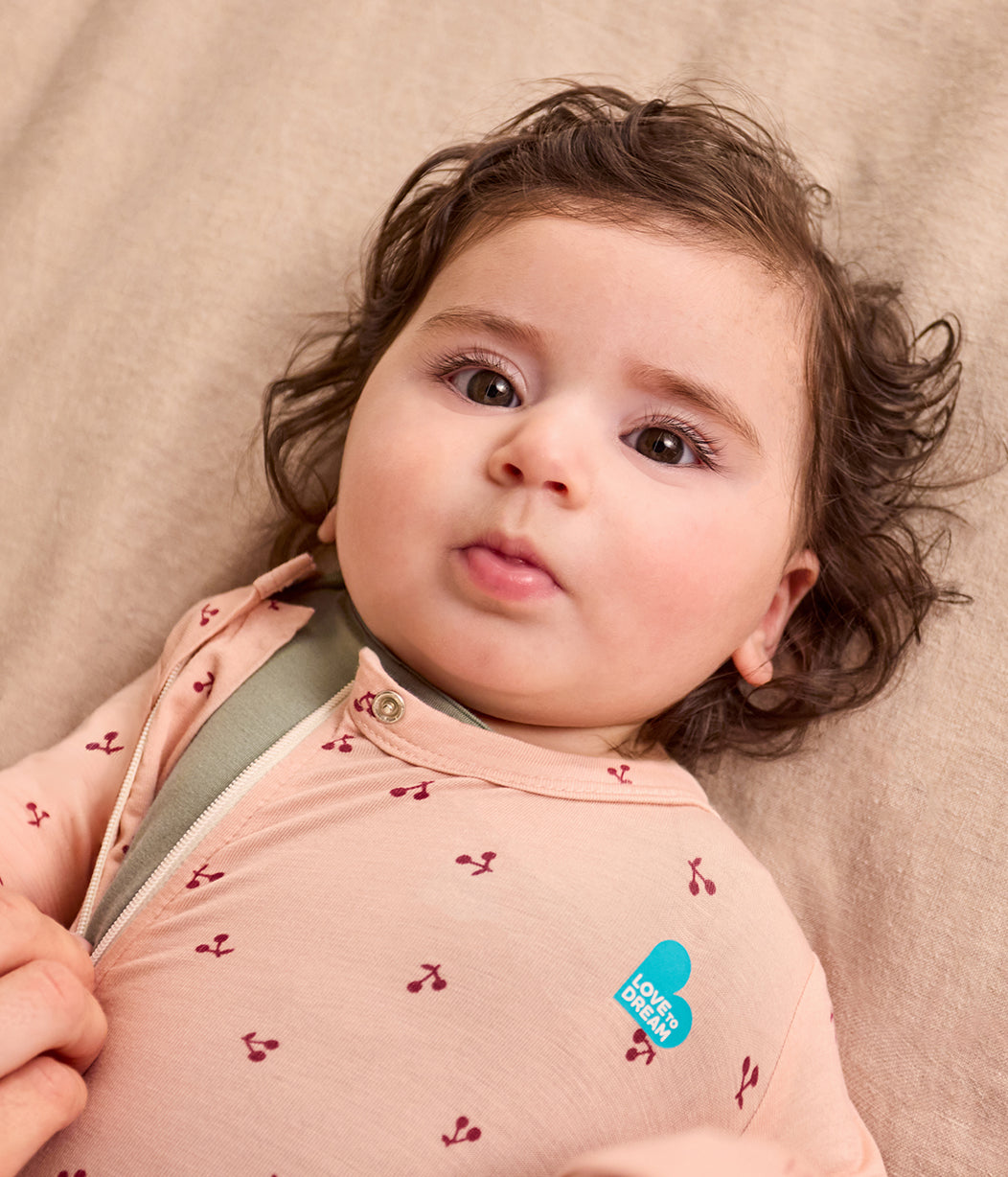 Romper Snug Fit Viscose from Bamboo Blush Cherries