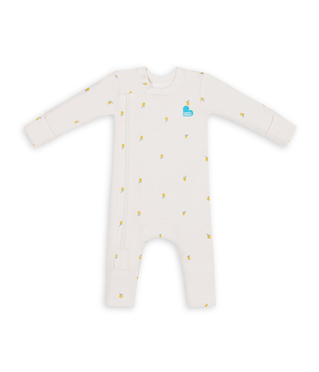 Romper Snug Fit Viscose from Bamboo Cream Lemons