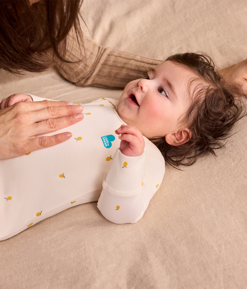 Romper Snug Fit Viscose from Bamboo Cream Lemons