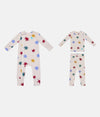 Romper & Pajama Bundle | Tan Party Pop