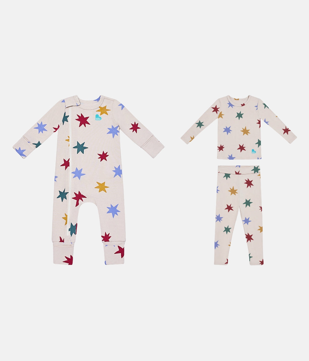 Romper & Pajama Bundle | Tan Party Pop