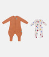 Sleep Suit & Romper Bundle | 2.5 TOG | Hazel Starturn | Tan Party Pop