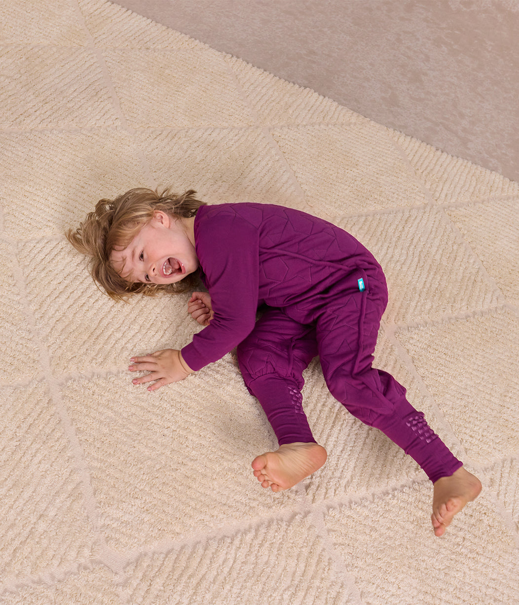 Sleep Suit Long Sleeve 2.5 TOG Quilted Cotton Plum Starturn Quilted