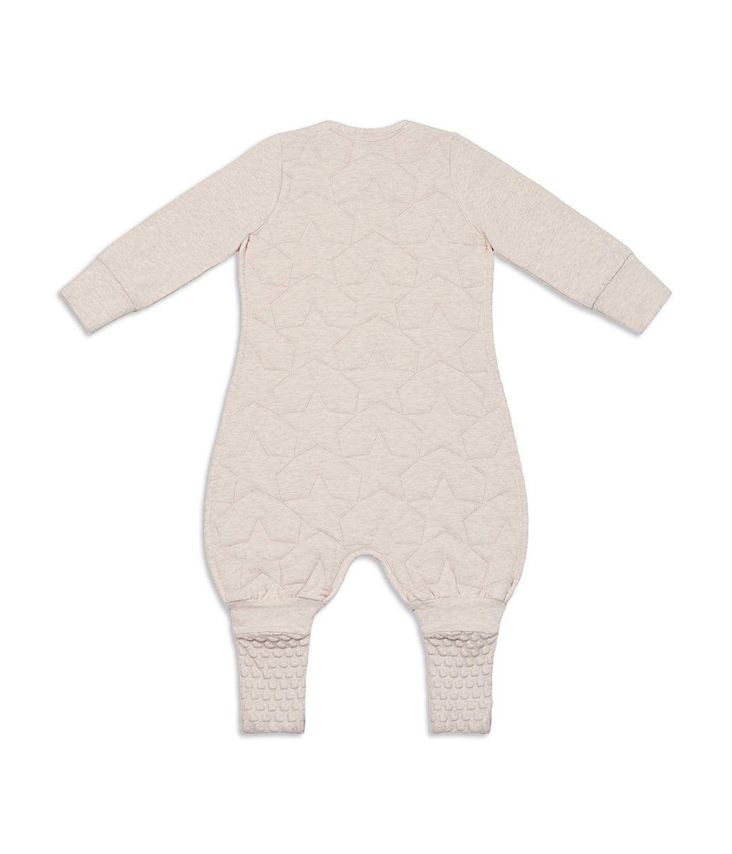 Sleep Suit Long Sleeve 2.5 TOG Quilted Cotton Oatmeal Marl Starturn Quilted