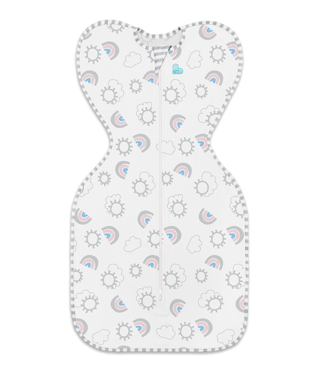 Swaddle Up™ 1.0 TOG (68-75°F) White Rainbow Original Cotton