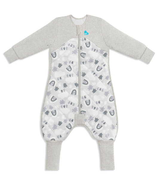 Sleep Suit Long Sleeve 2.5 TOG Organic Cotton/Merino Wool Gray Clouds