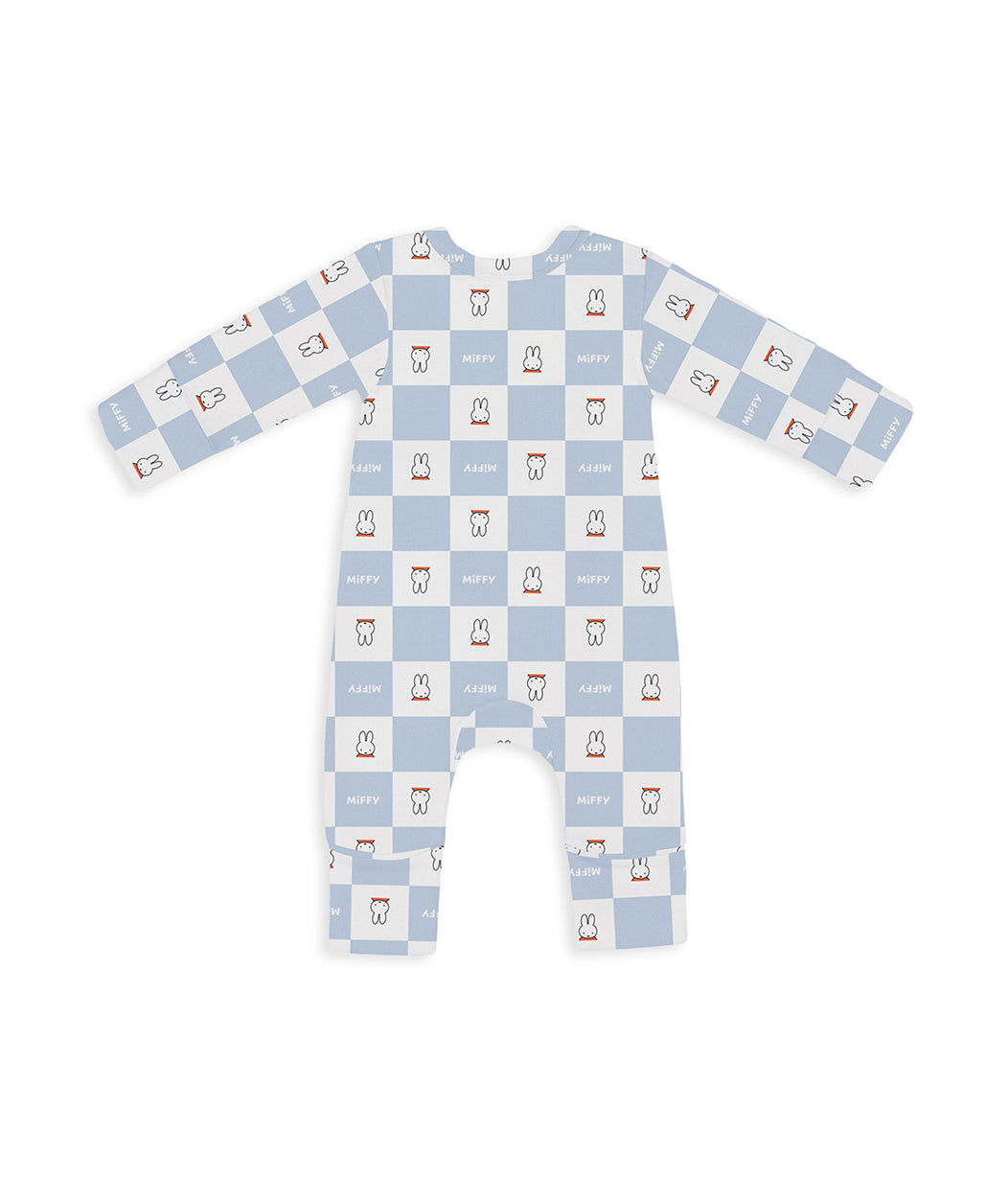 Romper Snug Fit Viscose from Bamboo Blue Miffy Checker