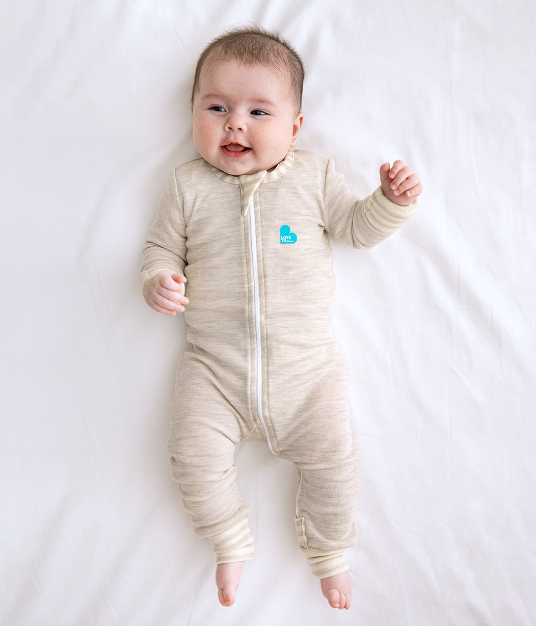 Merino Wool Romper Beige