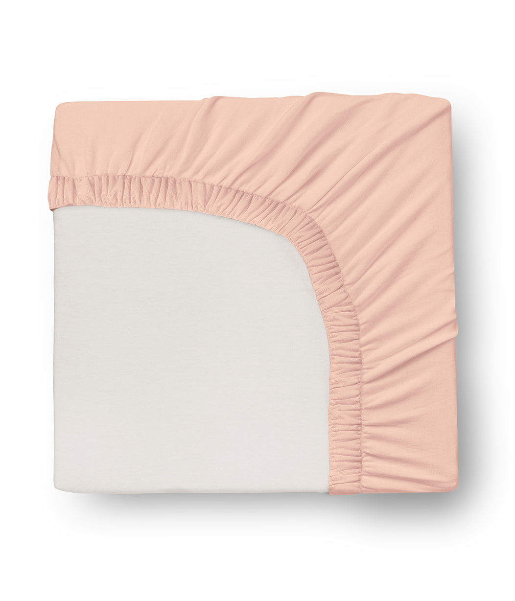 HushDry™ 2-in-1 Waterproof Fitted Crib Sheet Viscose from Bamboo Blush