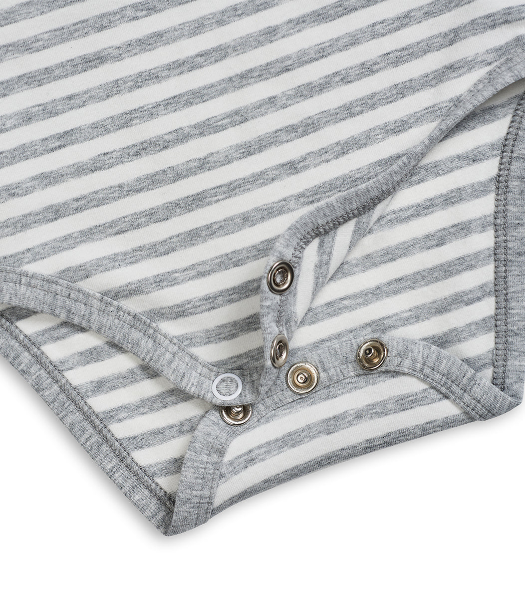 Bodysuit Sleeveless Gray Stripe