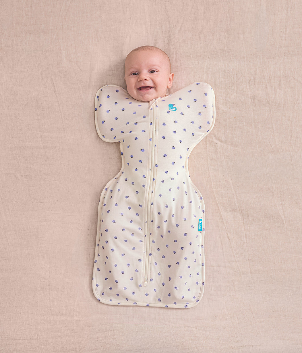 Swaddle Up™ 0.2 TOG Cotton Cream Bugsy Blue