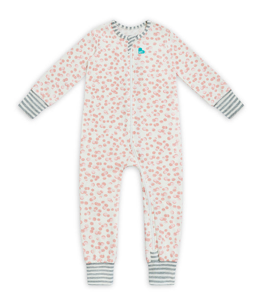 Footless Romper Cotton Rose Bubbles