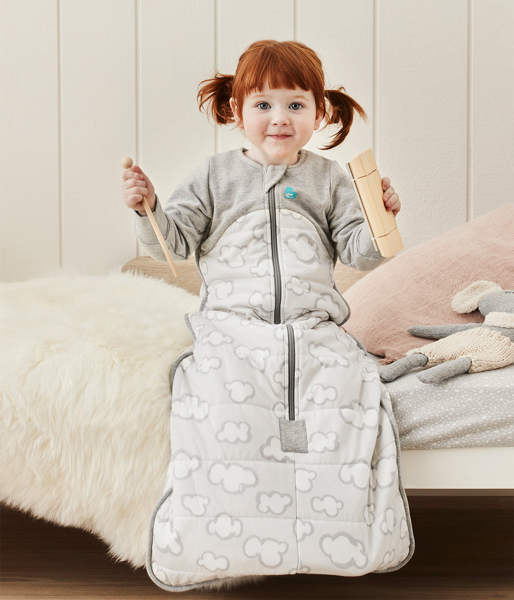 Sleep Bag 2.5 TOG (61-68°F) Gray Daydream Quilted Cotton