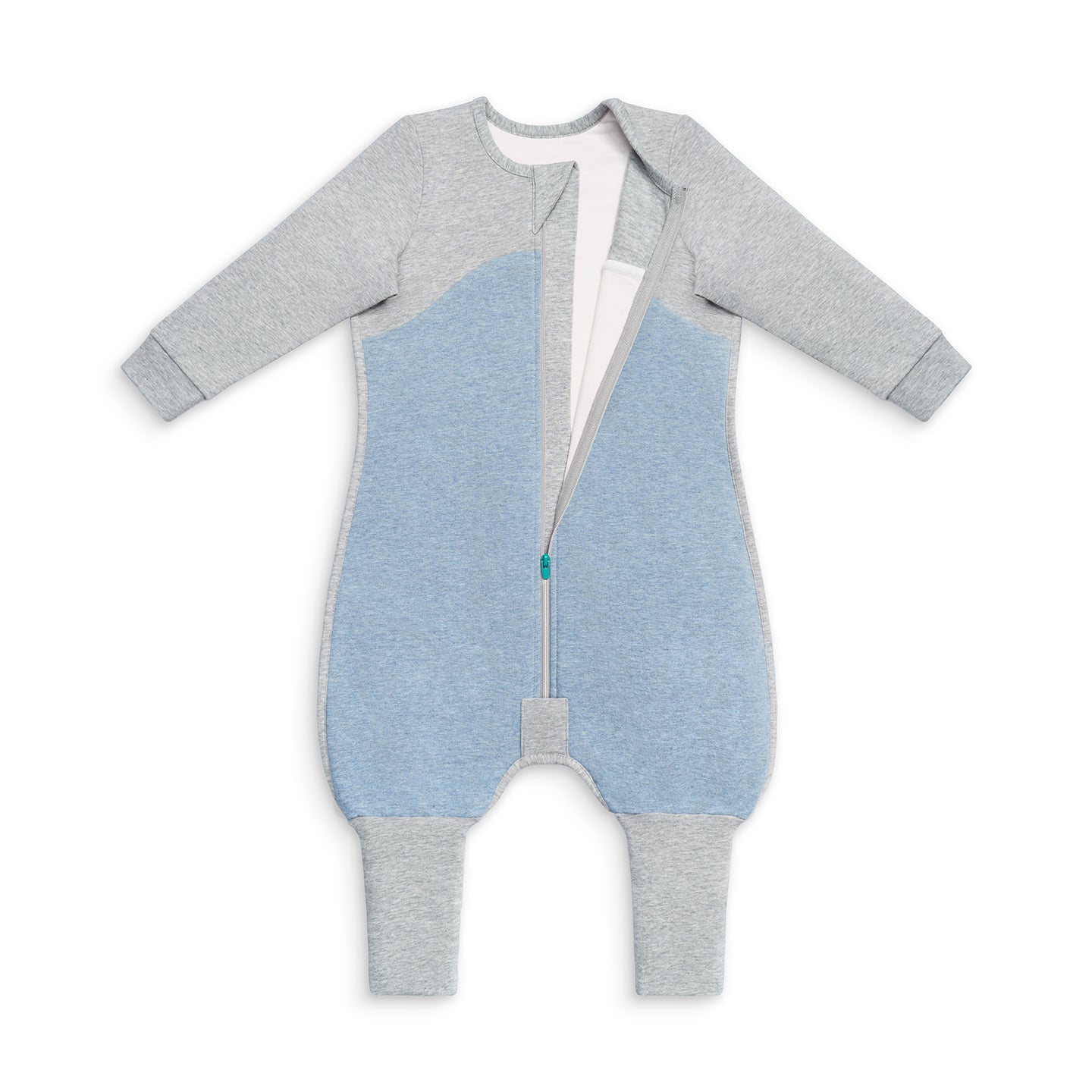 Sleep Suit Long Sleeve Mild Organic Dusty Blue