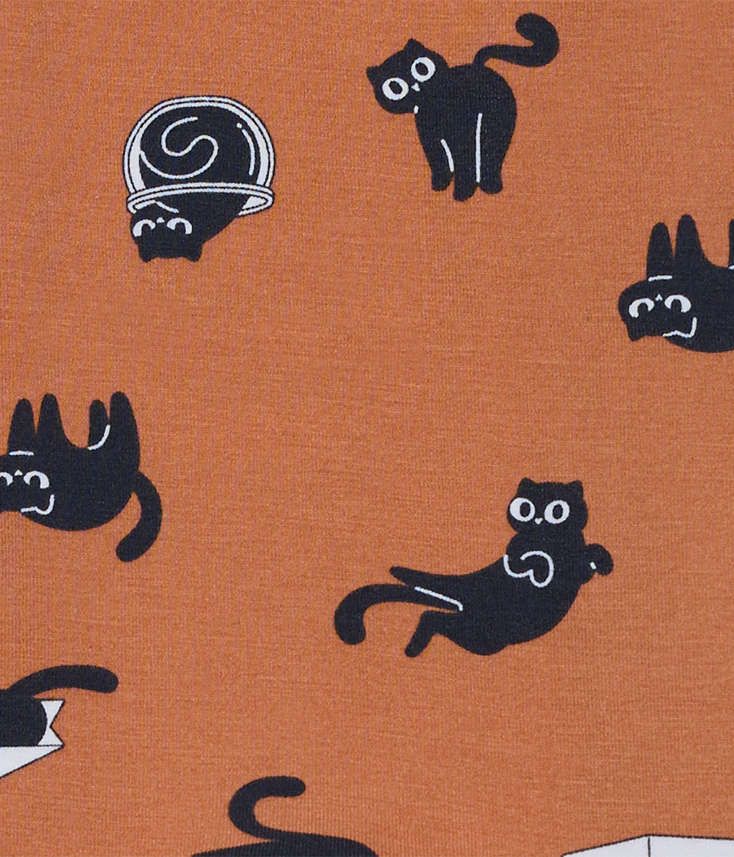 Romper Snug Fit Viscose from Bamboo Hazel Black Cat Moods