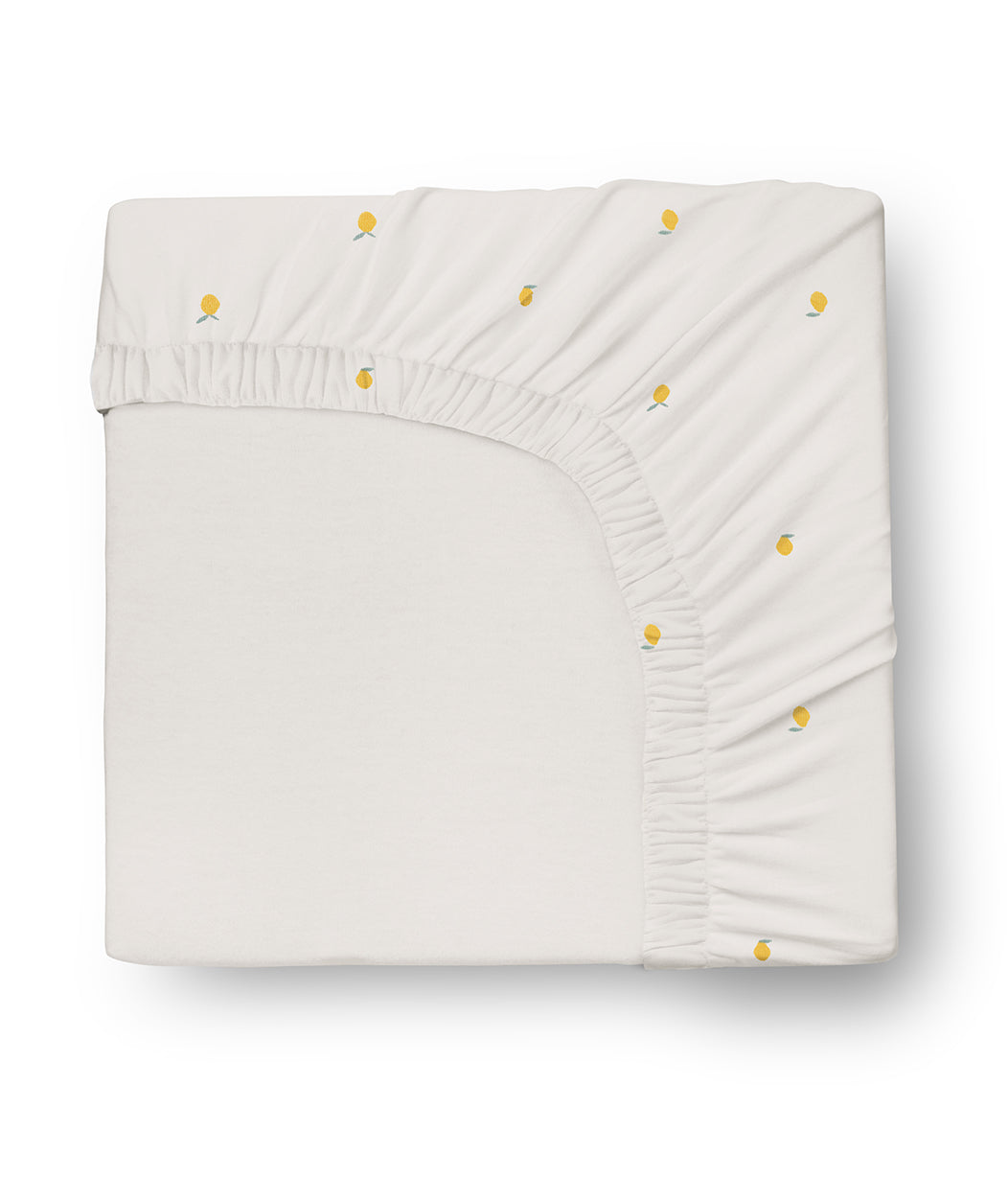 HushDry™ 2-in-1 Waterproof Fitted Full Sheet Viscose from Bamboo Cream Lemons