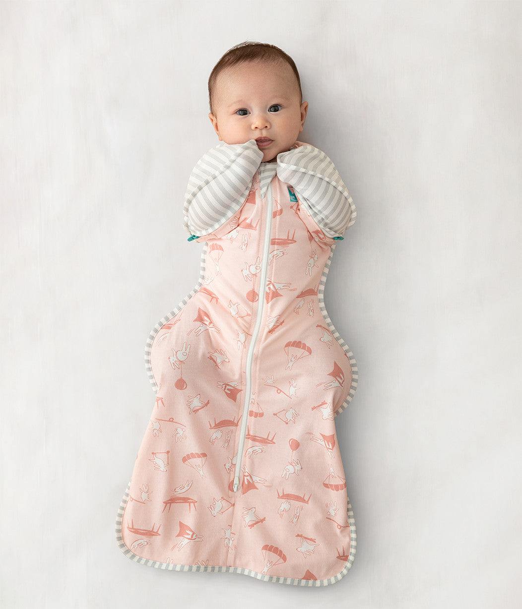 Swaddle Up™ Transition Bag Lite 0.2 TOG Daredevil Bunny Light Pink