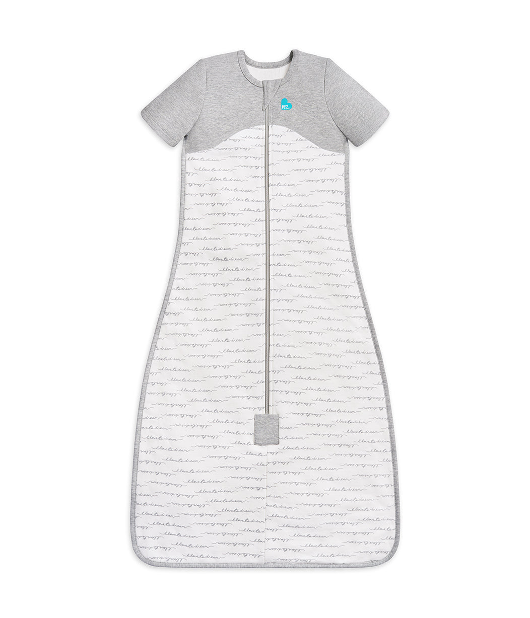 Sleep Bag Short Sleeve 1.0 TOG (68-75°F) White Dreamer Organic Cotton Fleece