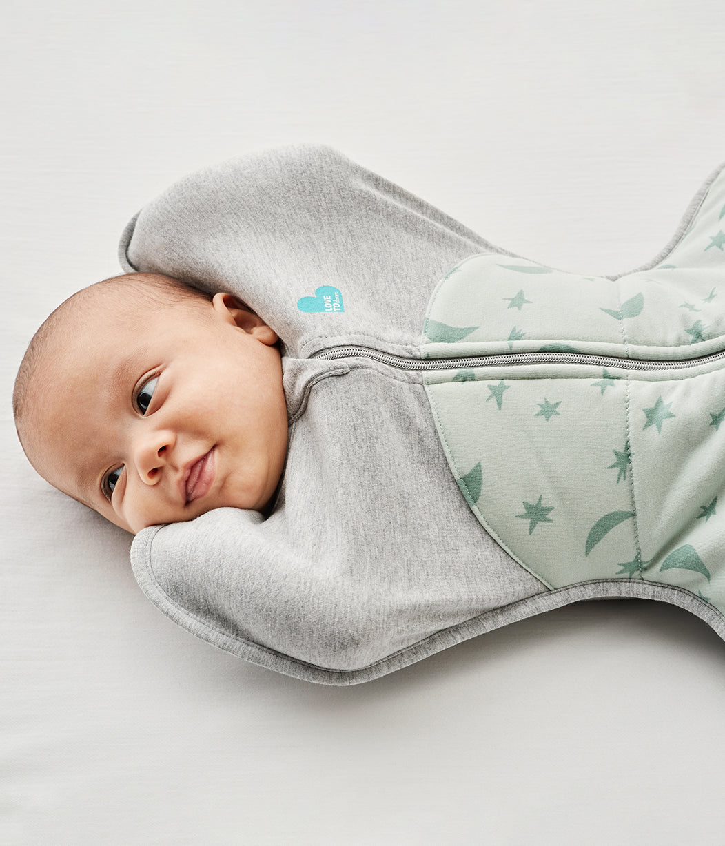 Swaddle Up™ 3.5 TOG (57-61°F) Olive Moonlight Quilted Cotton