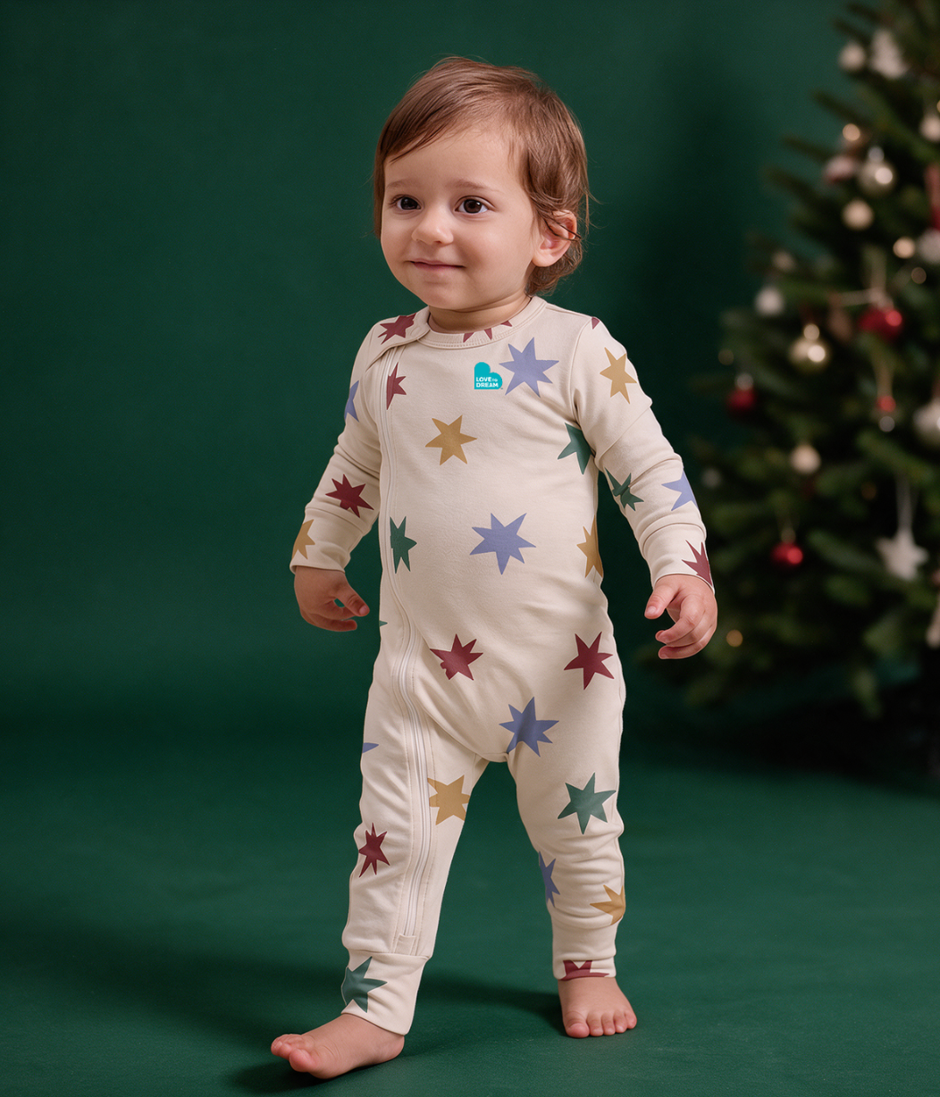 Romper Snug Fit Viscose from Bamboo Tan Party Pop