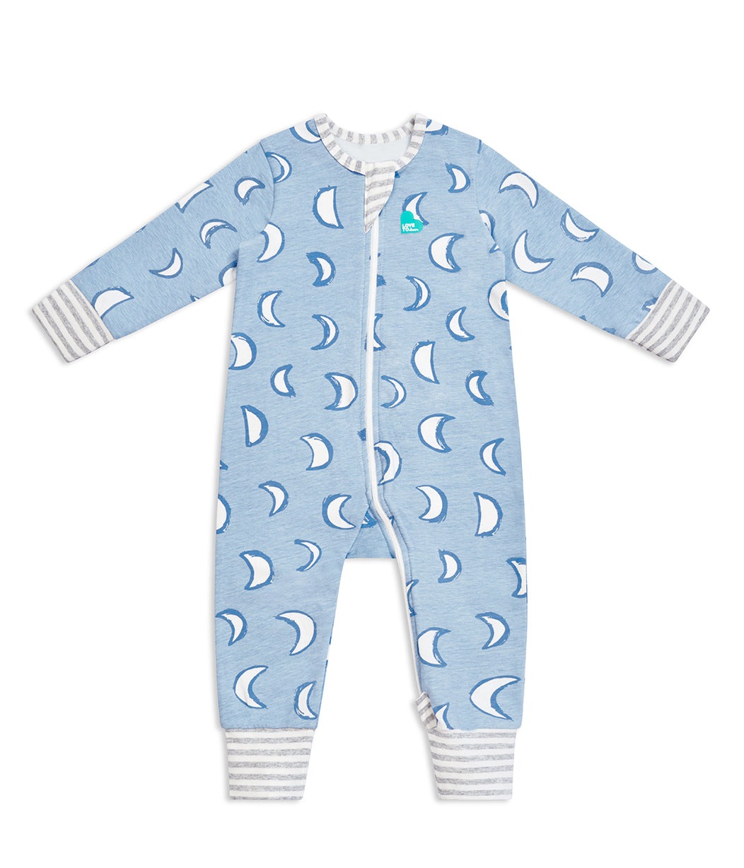 Footless Romper Blue Eclipse Cotton