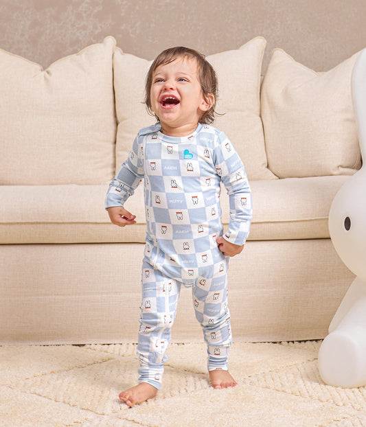 Romper Snug Fit Viscose from Bamboo Blue Miffy Checker