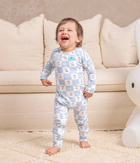 Romper Snug Fit Viscose from Bamboo Blue Miffy Checker
