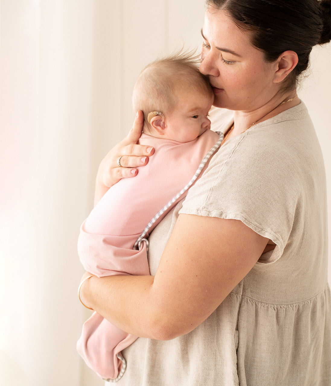 Swaddle Up™ 1.0 TOG (68-75°F) Dusty Pink Original Cotton