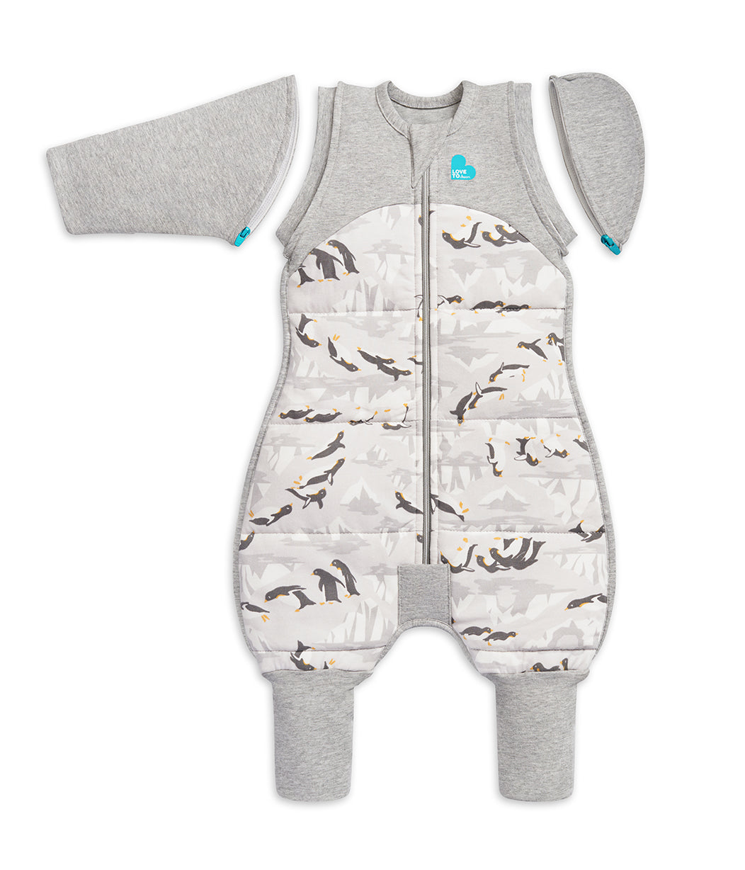 Swaddle Up™ Transition Suit Extra Warm 3.5 TOG Penguin Parade Gray