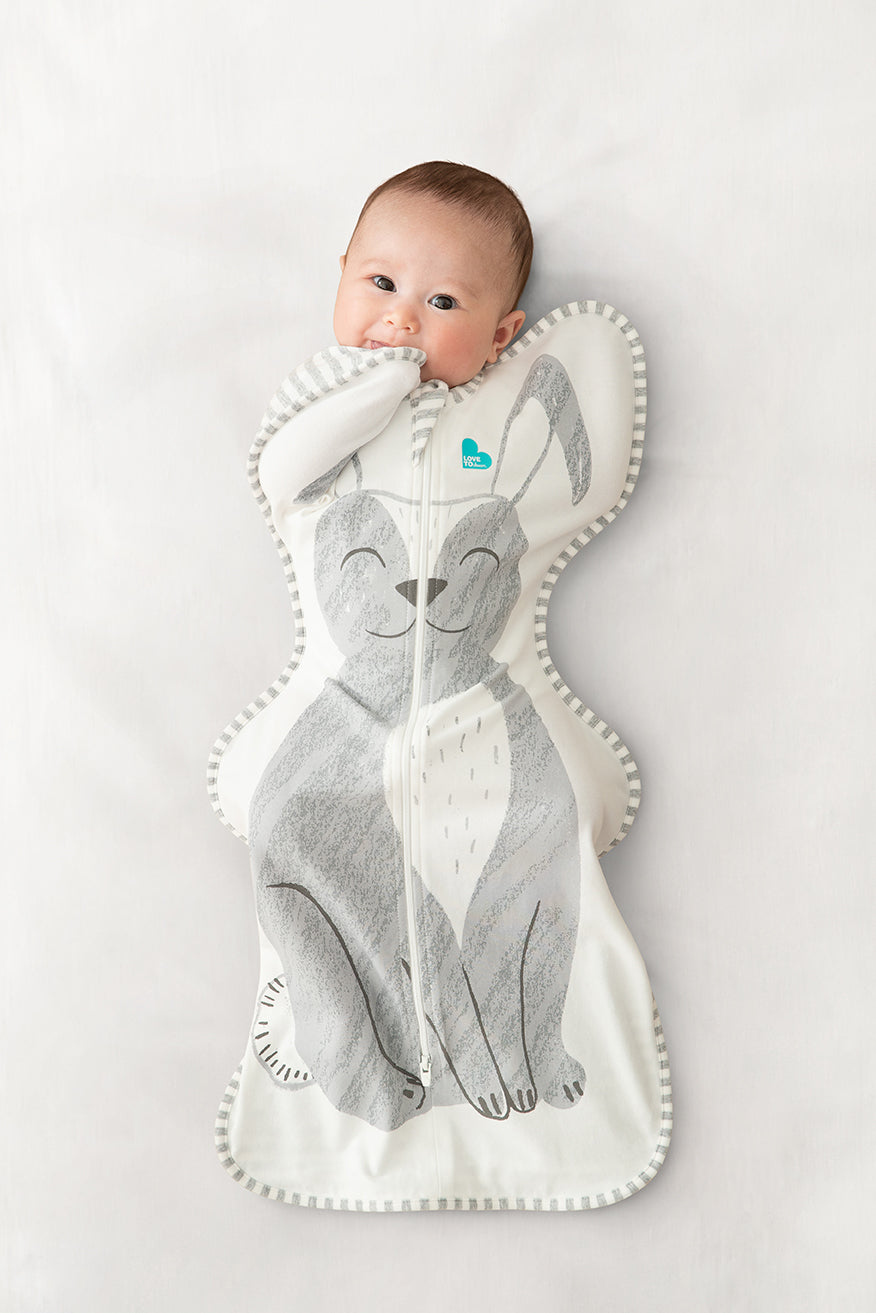 Swaddle Up™ Original 1.0 TOG Stevie The Bunny™ Gray