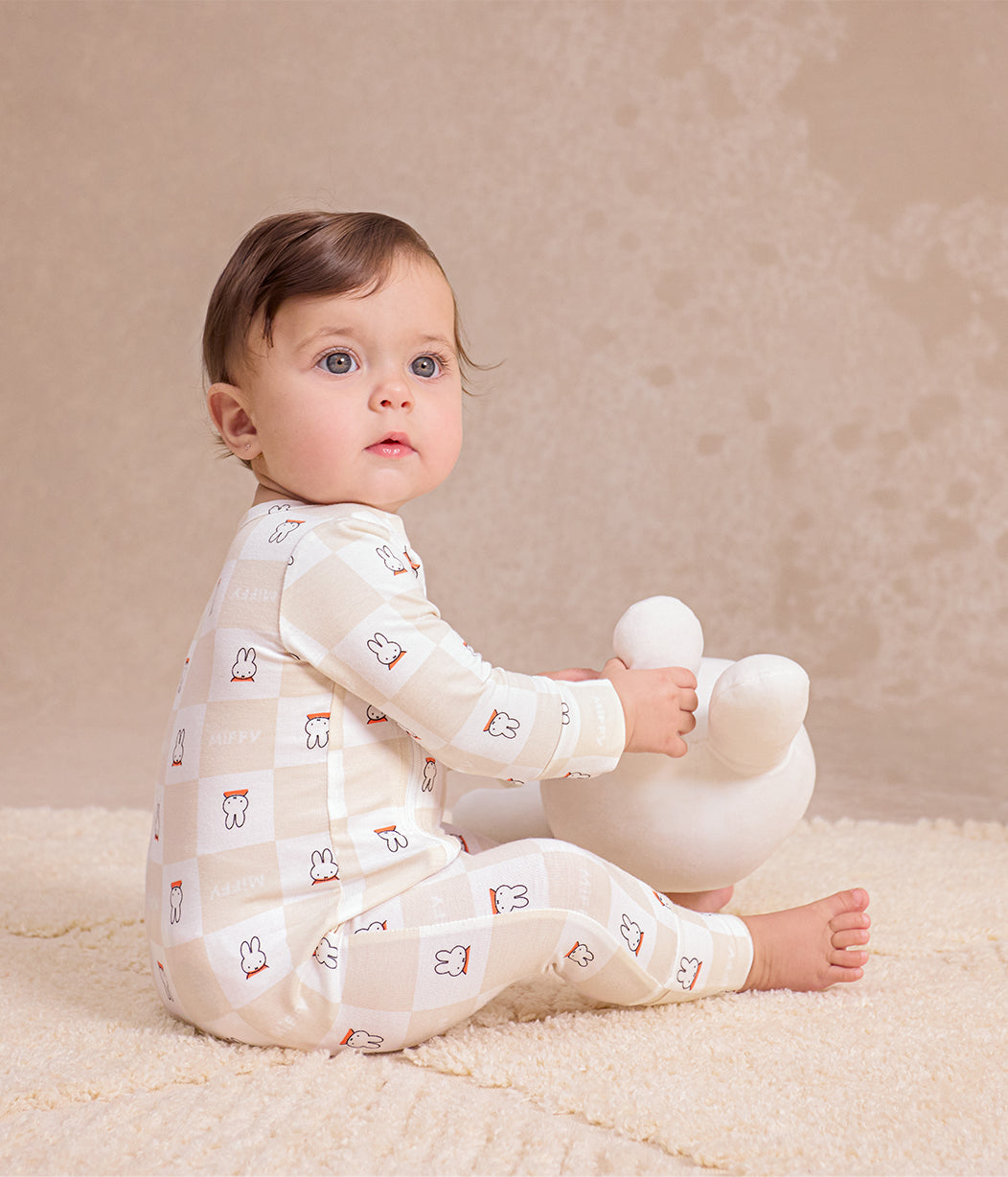 Romper Snug Fit Viscose from Bamboo Birch Miffy Checker