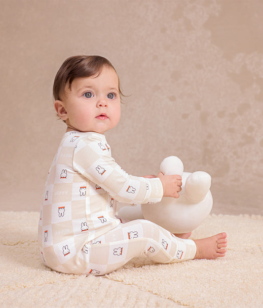 Romper Snug Fit Viscose from Bamboo Birch Miffy Checker
