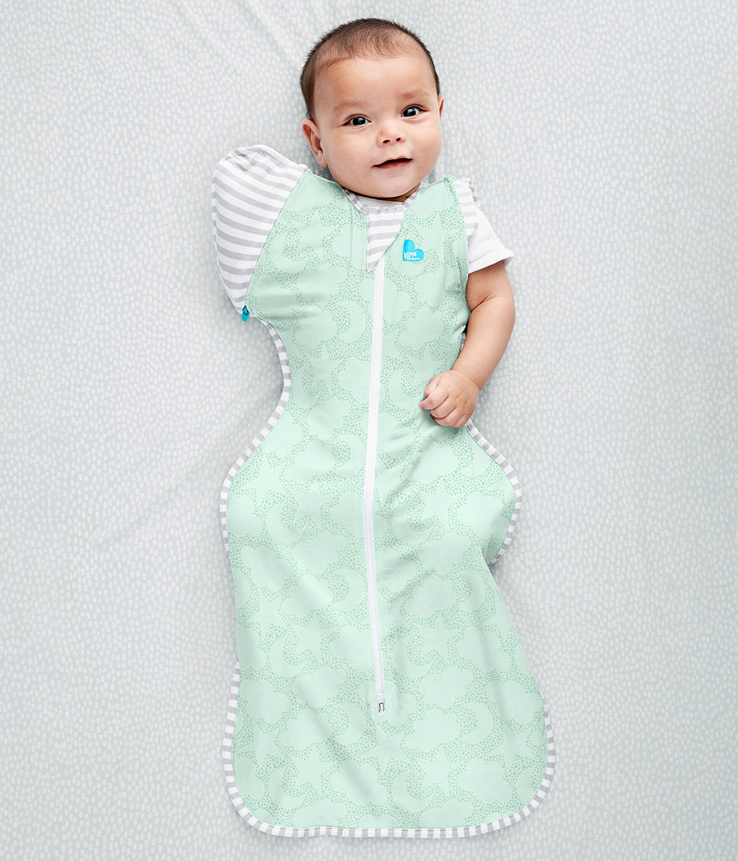 Swaddle Up™ Transition Bag Organic 1.0 TOG Mint Celestial Dot