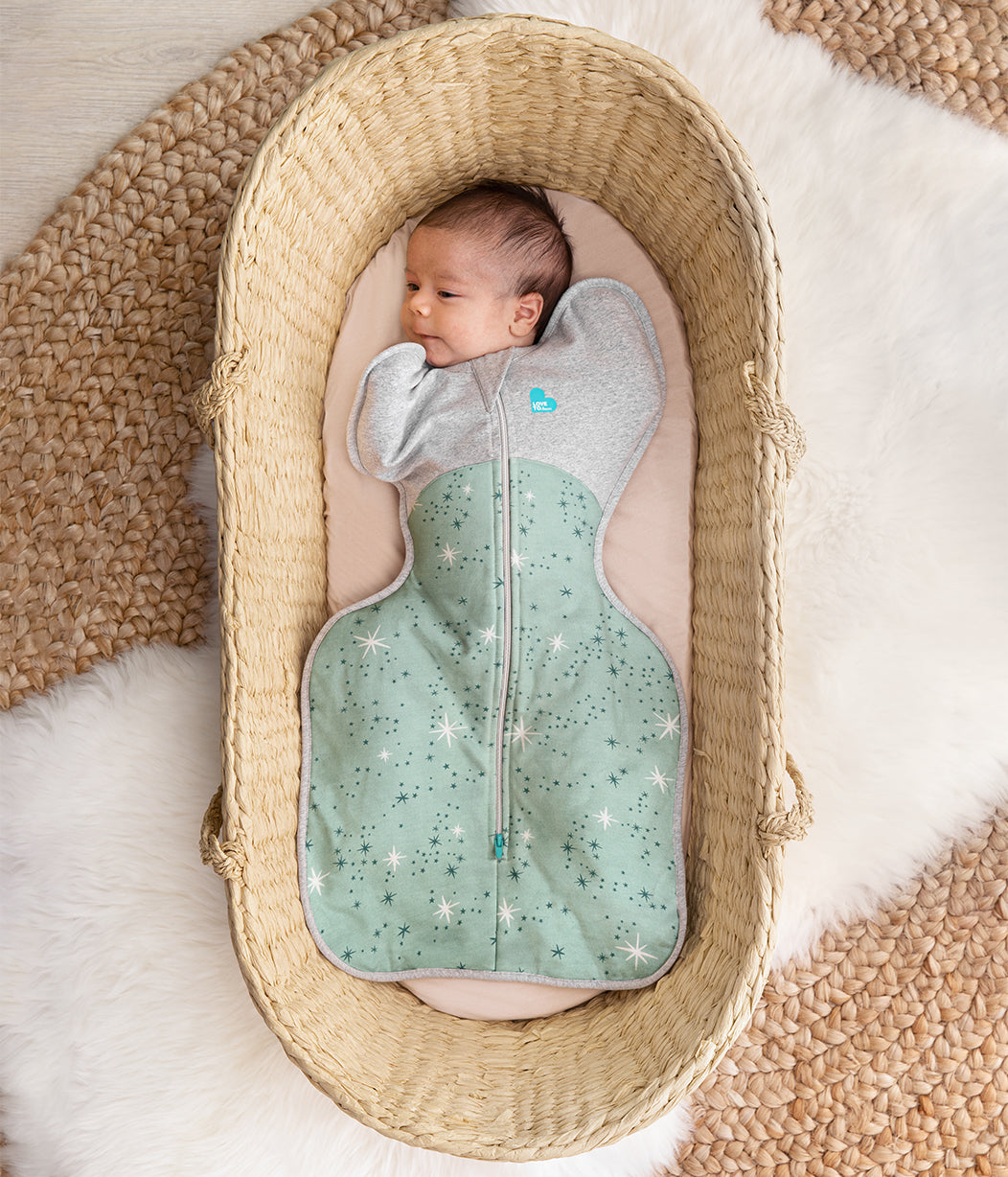 Swaddle Up™ 1.0 TOG (68-75°F) Olive North Star Cotton Fleece