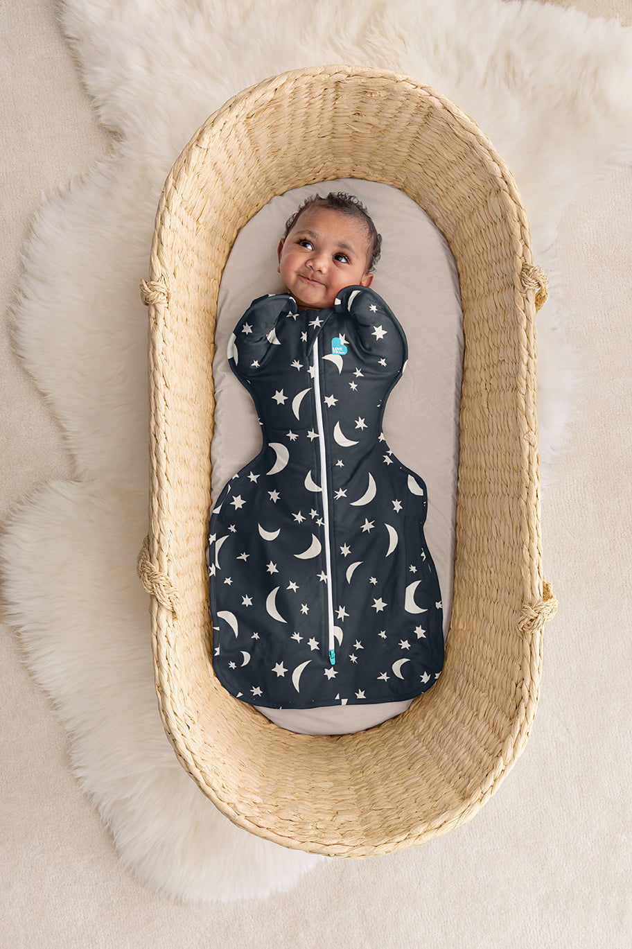 Swaddle Up™ 1.0 TOG Cotton Charcoal Big Sky