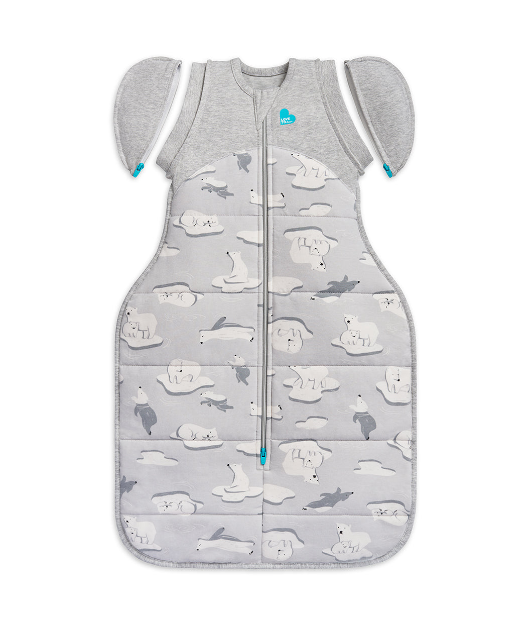 Swaddle Up™ Transition Bag 3.5 TOG (57-61°F) Gray South Pole Quilted Cotton