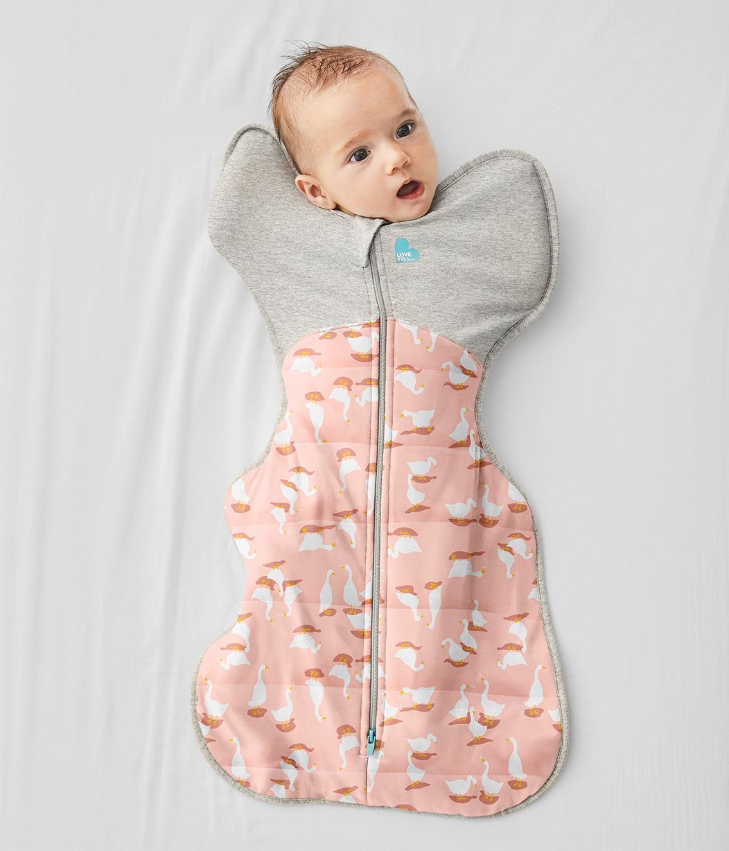 Swaddle Up™ 2.5 TOG (61-68°F) Dusty Pink Silly Goose Quilted Cotton