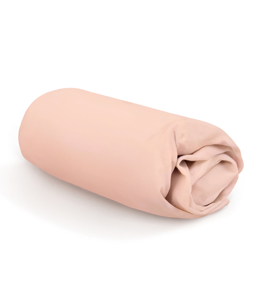 HushDry™ 2-in-1 Waterproof Fitted Crib Sheet Viscose from Bamboo Blush
