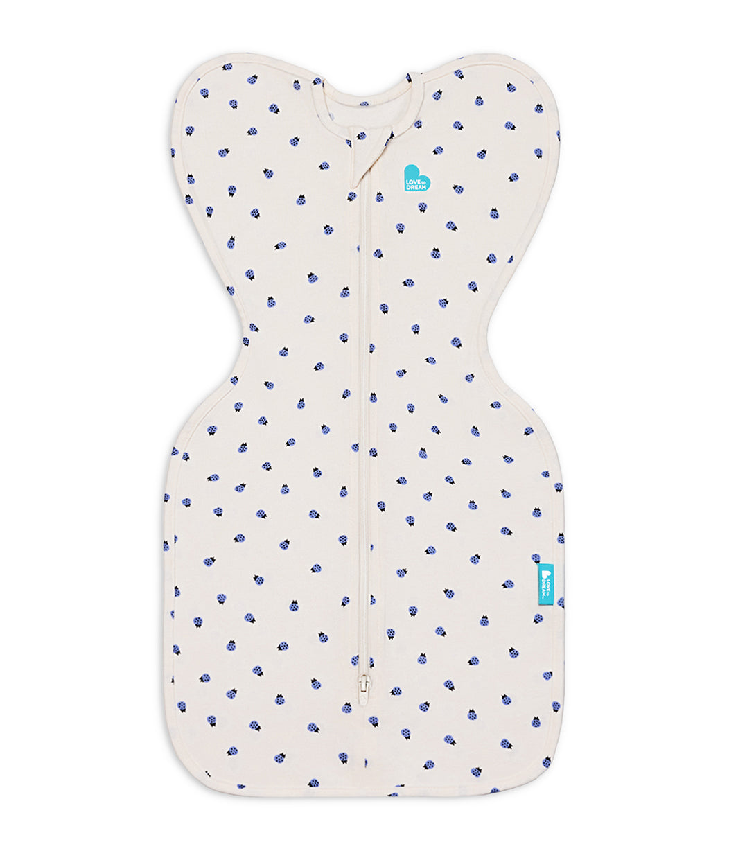 Swaddle Up™ 0.2 TOG Cotton Cream Bugsy Blue