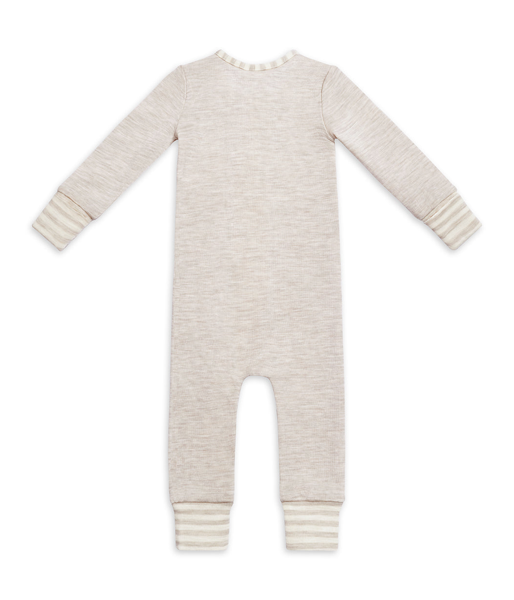 Merino Wool Romper Beige