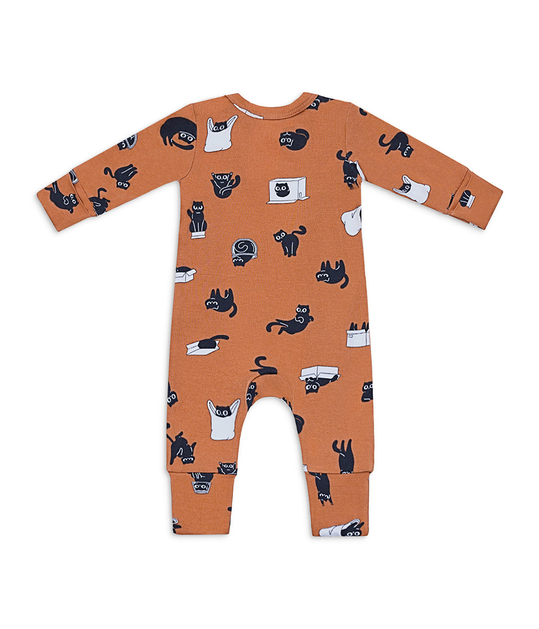 Romper Snug Fit Viscose from Bamboo Hazel Black Cat Moods