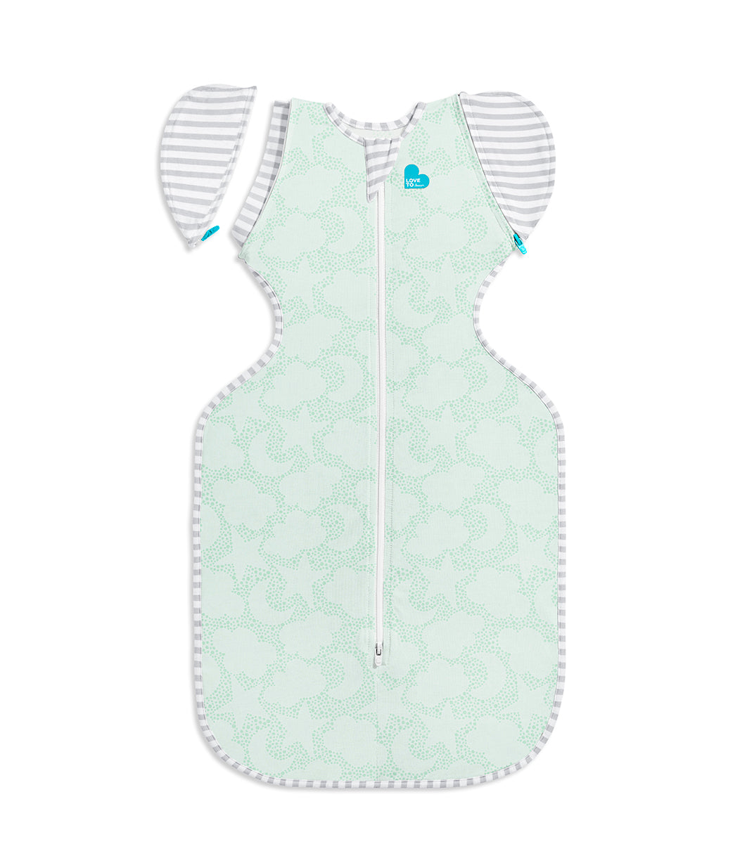 Swaddle Up™ Transition Bag Organic 1.0 TOG Mint Celestial Dot