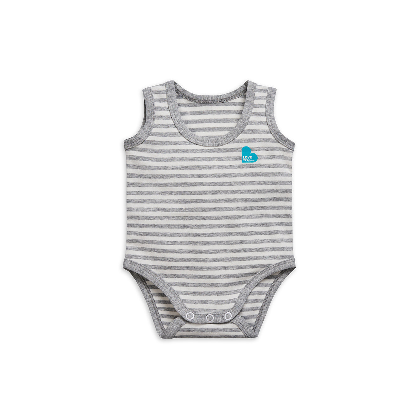 Bodysuit Sleeveless Gray Stripe